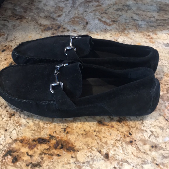 Men’s Perry Ellis  size 10 black suede loafers